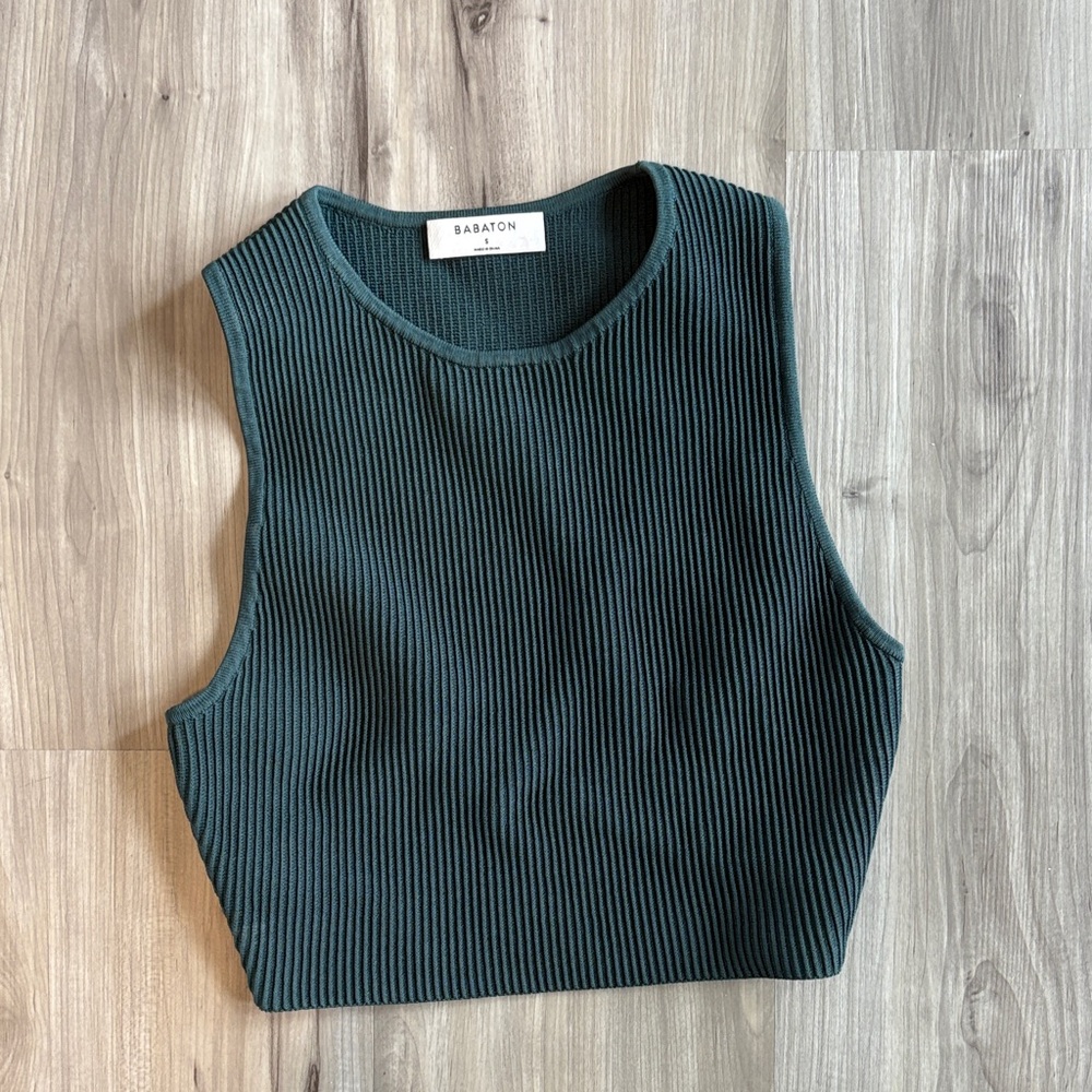 Babaton Ribbed Tank Top - Deep Teal